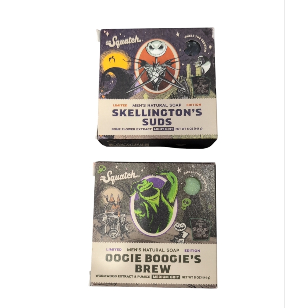 Dr. Squatch Nightmare Before Christmas Set Oogie Boogie's Brew Skellington Suds.